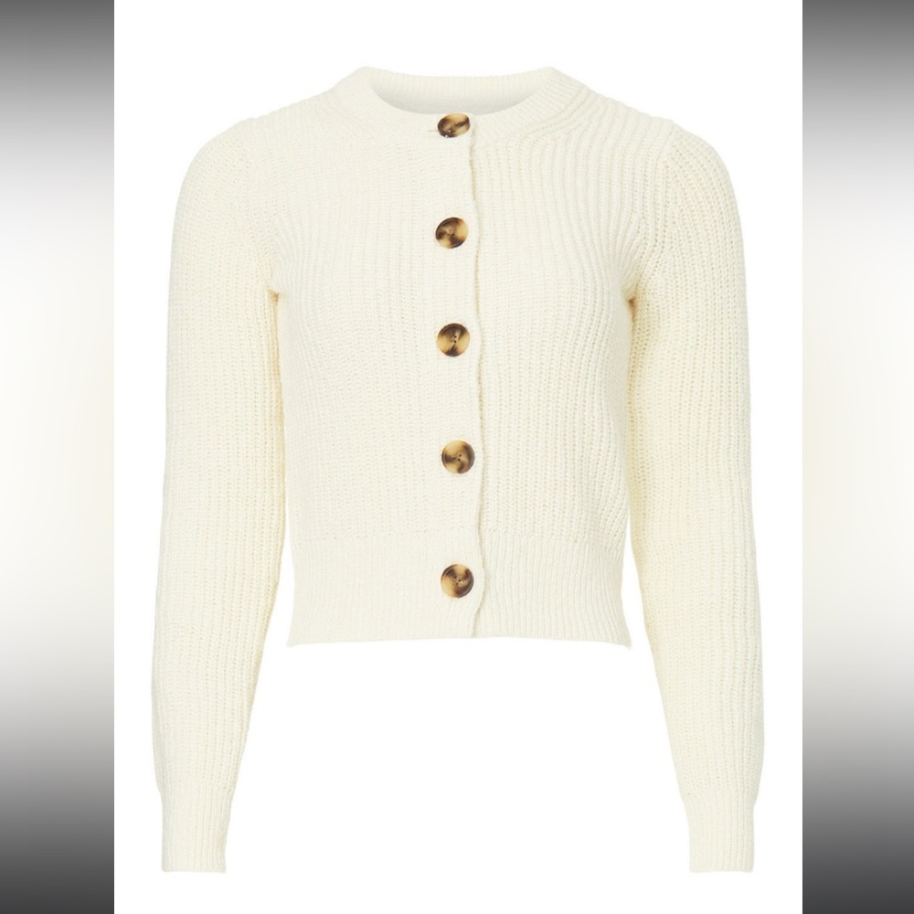 Madewell Textural Knit Cardigan Sweater Chunky creamy off white Ivory Small